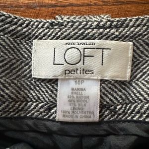 Loft petite tuxedo tweed pedal pushers